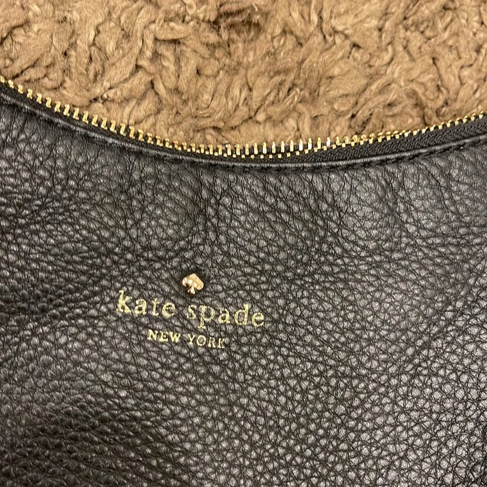 Kate Spade New York Black Grained Leather Shoulder Bag